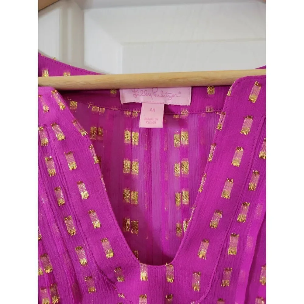 Lilly Pulitzer Silk Colby Top size M MSRP $168